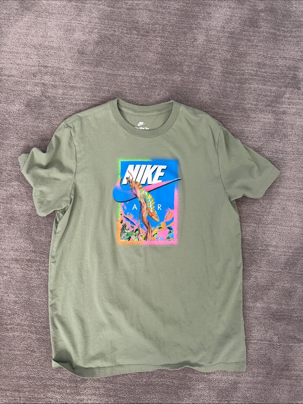 Nike Men's Graphic Tee with Multicolor Air Logo